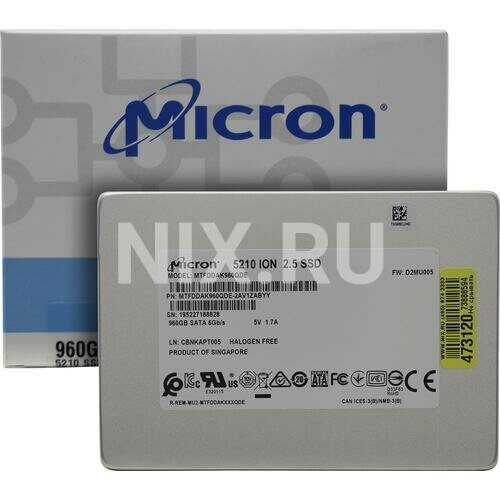 SSD Micron MTFDDAK960QDE-2AV1ZABYY