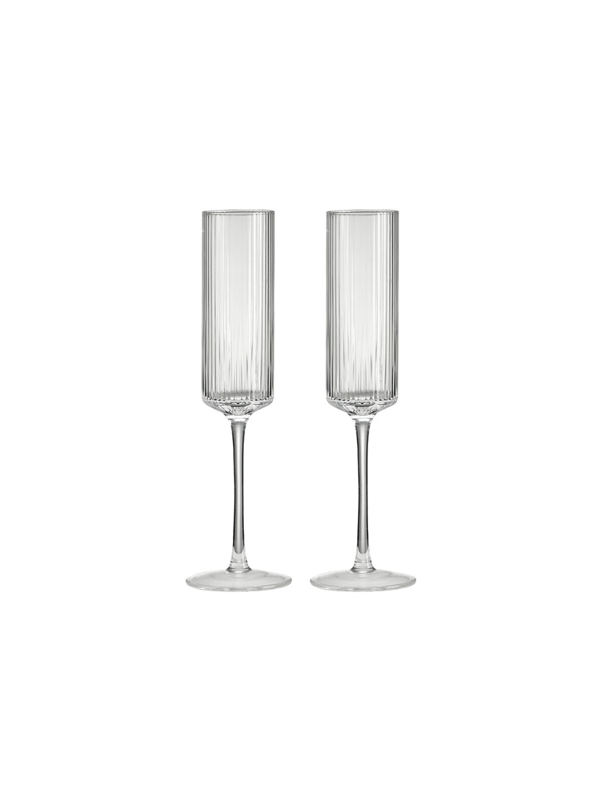 фото Бокалы для шампанского 2 шт Pozzi Milano 1876 Modern Classic, хрустальные, 200 мл