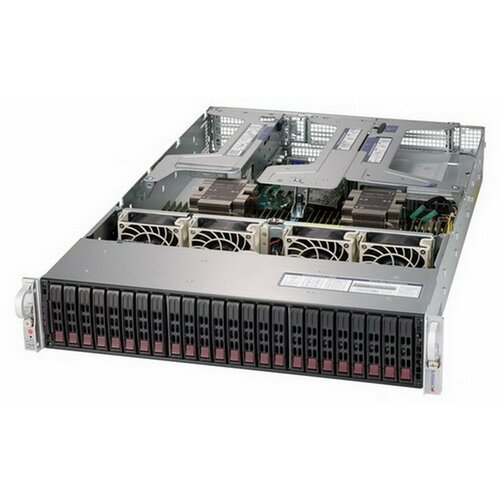 Серверная платформа Supermicro SYS-2029U-TR4-FT019 2U, 2xLGA3647 (up to 205W), iC621 (X121PU), 24xDDR4, up to 24x2.5 SAS/SATA, 4x 1000GBase-