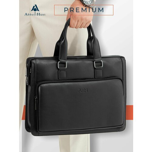 Портфель, фактура гладкая, черный