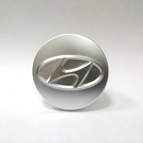 Колпачок, заглушка на диск колеса Hyundai 57мм. серебристый (1 колпачок)