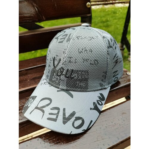 фото Бейсболка базовая коллекция для взрослых и детей, размер 50-55, серый, черный karoca