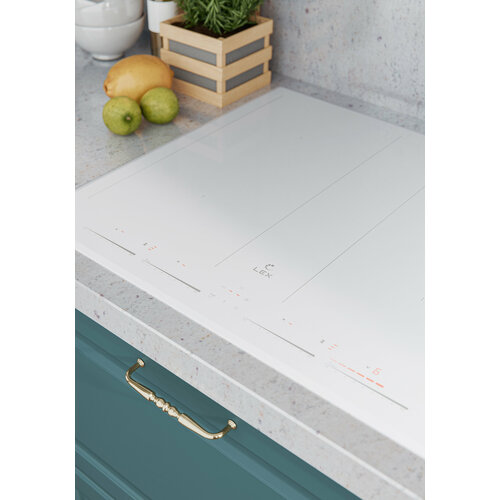 Варочная панель индукционная LEX EVI 641C WH 60см встраиваемая таймер датчик распознавания наличия посуды отключение при выкипании Flex-Zone функция Boost 4269000₽