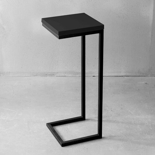 Столик прикроватный в стиле лофт ФУЛЛ СИМПЛ черный МДФ 67х25х25 3700₽