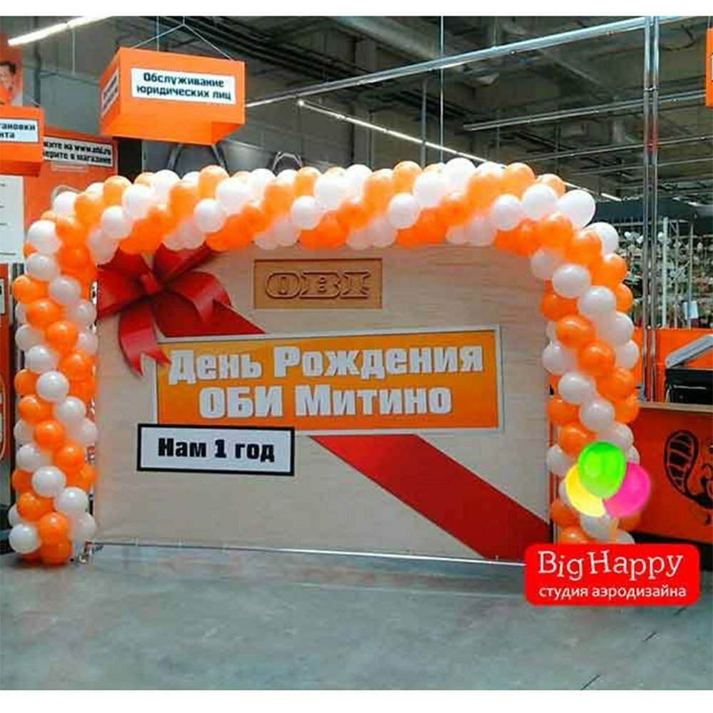 Витая арка из шаров для...