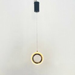 Подвесной светодиодный светильник золотой, регулируемая высота