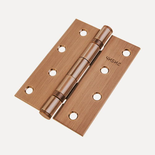 Изображение товара Петля дверная универсальная врезная 100х75х2.5-2BB (медь) с крепежом