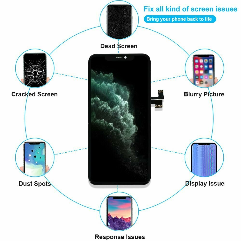 Дисплей JK Digital Display, для iPhone 11 Pro Max JK In-Cell, черный — фото 1