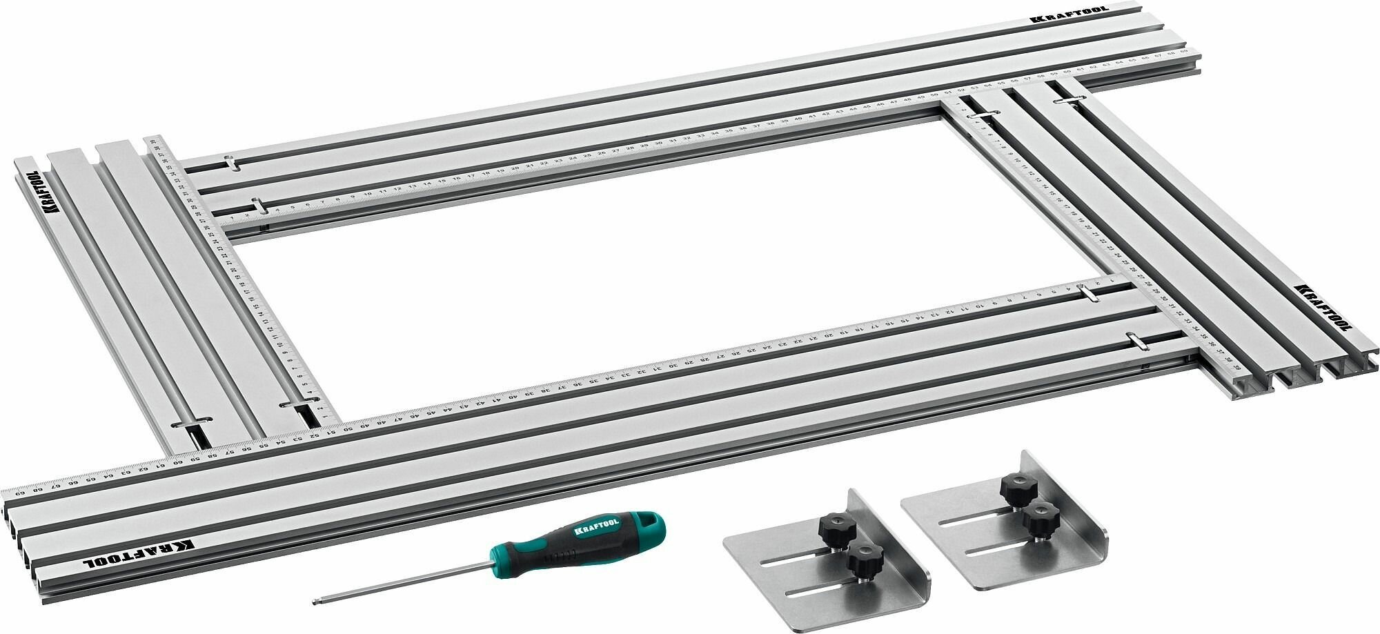 Шаблон фрезерный в комплекте с 2 упорами, KRAFTOOL KRAFTFLEX MFS-400-700 мм, 4шт