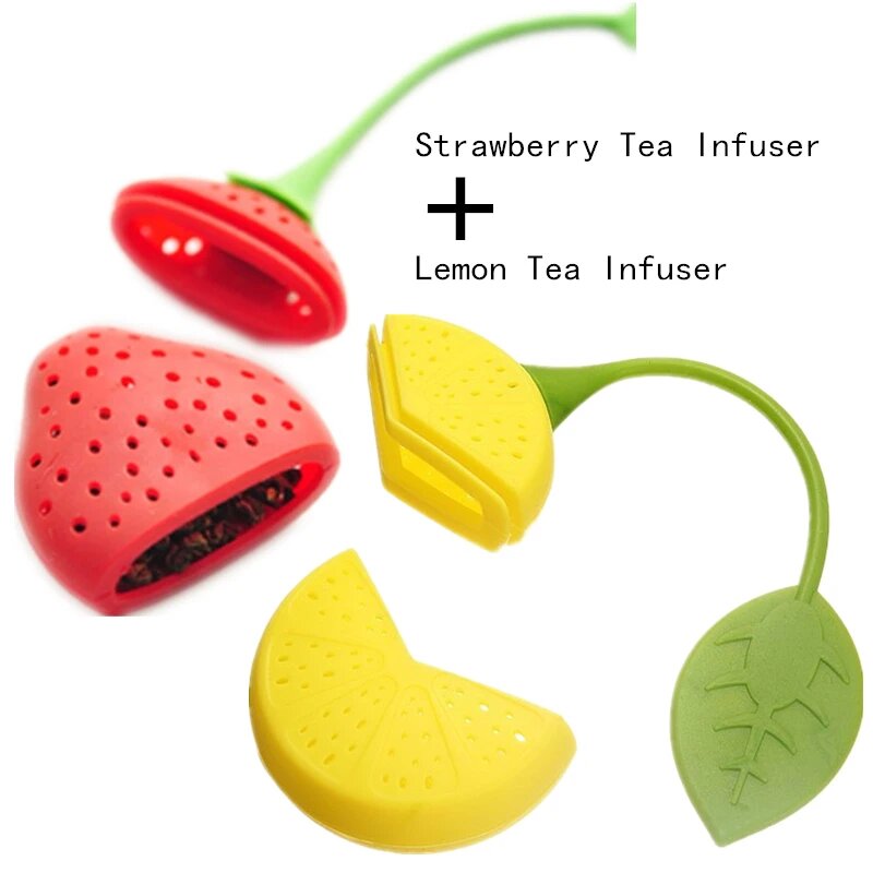 Силиконовые чайные ситечка Strawberry lemon 2 шт