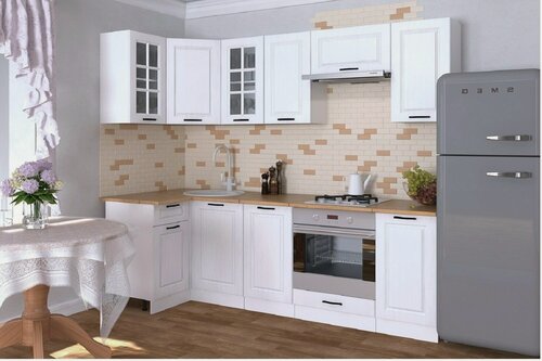 Изображение товара Кухонный угловой гарнитур Белый Вегас 1000х2400 мм (модификация 2025 года)