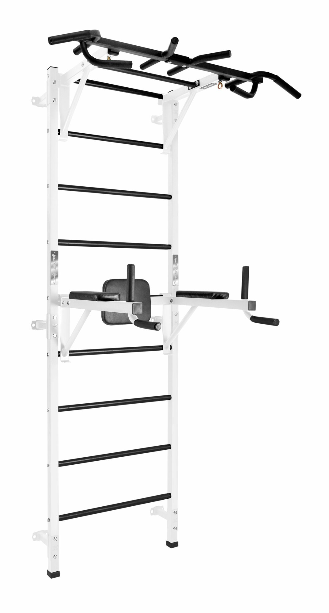 Шведская стенка спортивный комплекс к стене c навесным турником и брусьями VORREN FLEXTER PROFI белый максимальный вес пользователя 250кг