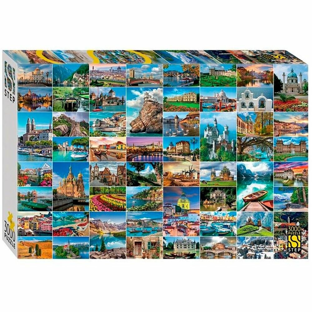 Пазл Step Puzzle "Достопримечательности Европы", 3000 деталей, от 14 лет (85026)
