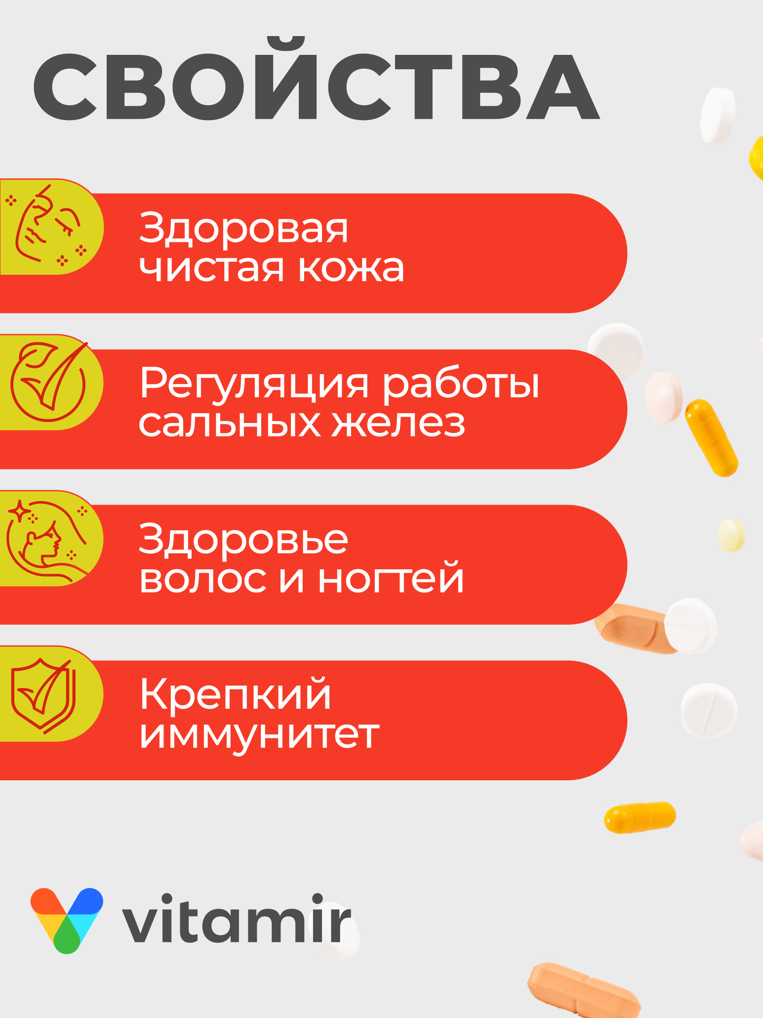 Цинк хелат VITAMIR PRO / Антиоксидант, витамины для иммунитета для взрослых / 120 таблеток — фото 1