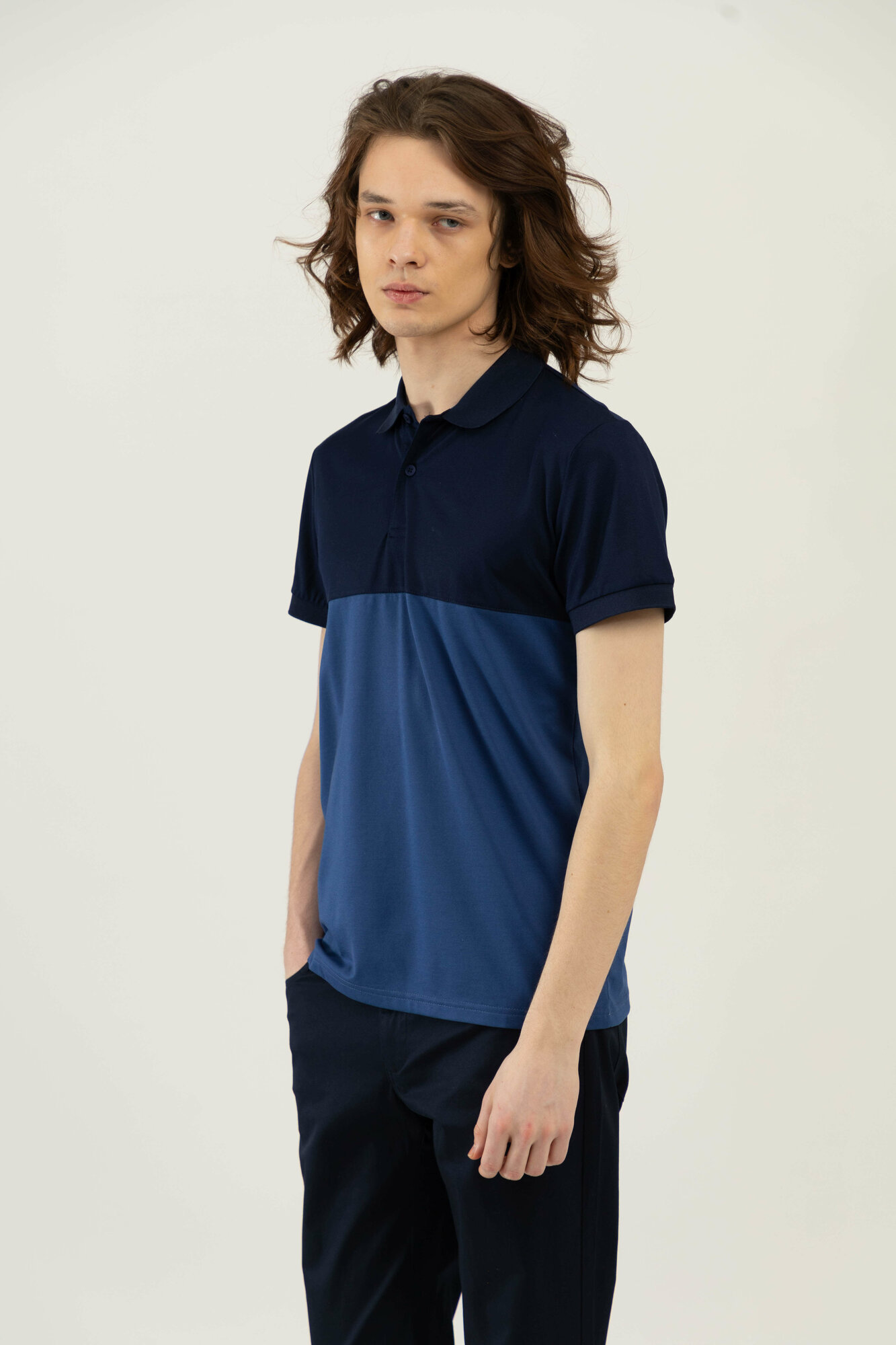 Поло спортивное TERRA PRO, размер S, navy