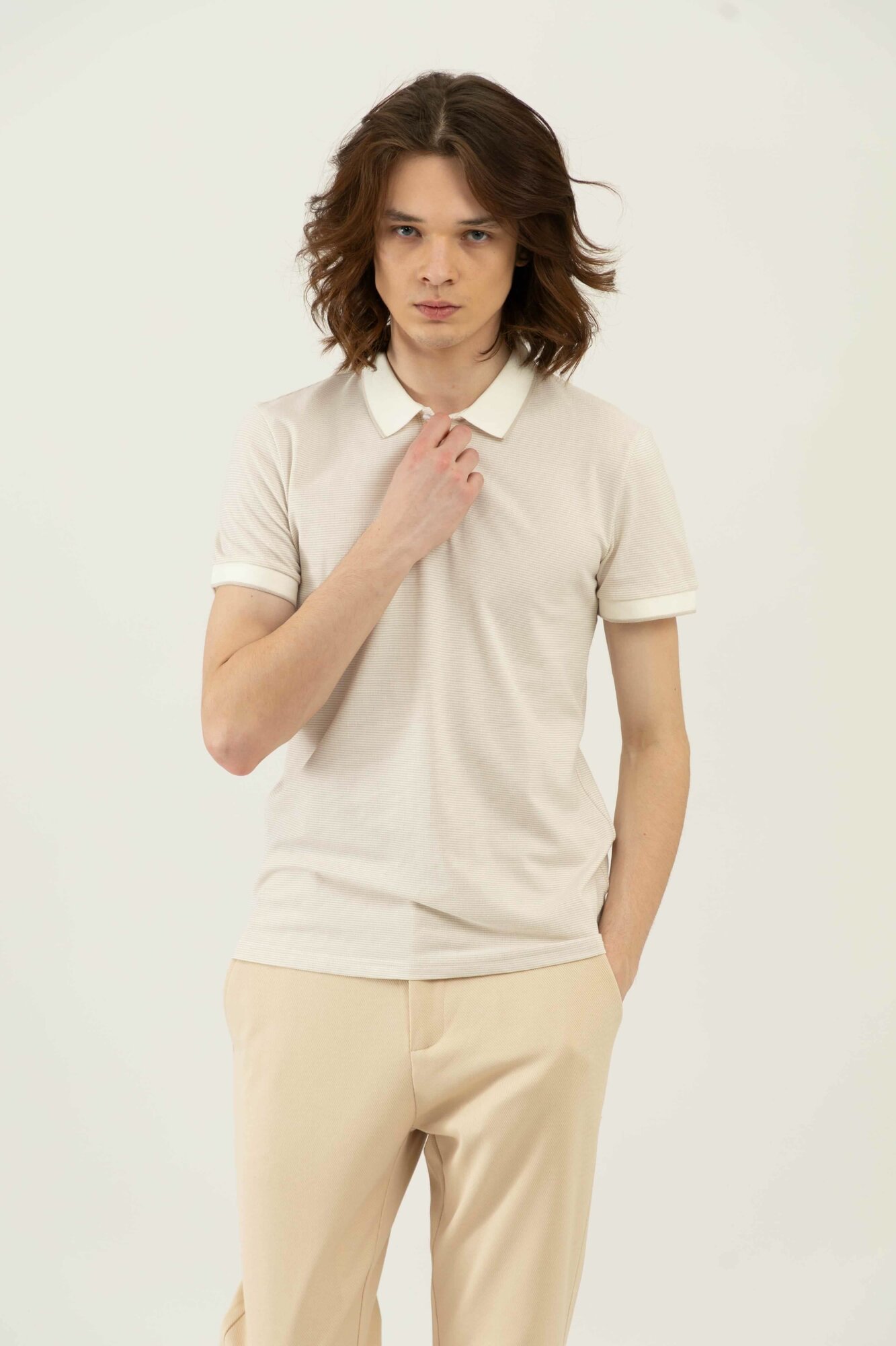 Поло спортивное TERRA PRO, размер S, beige
