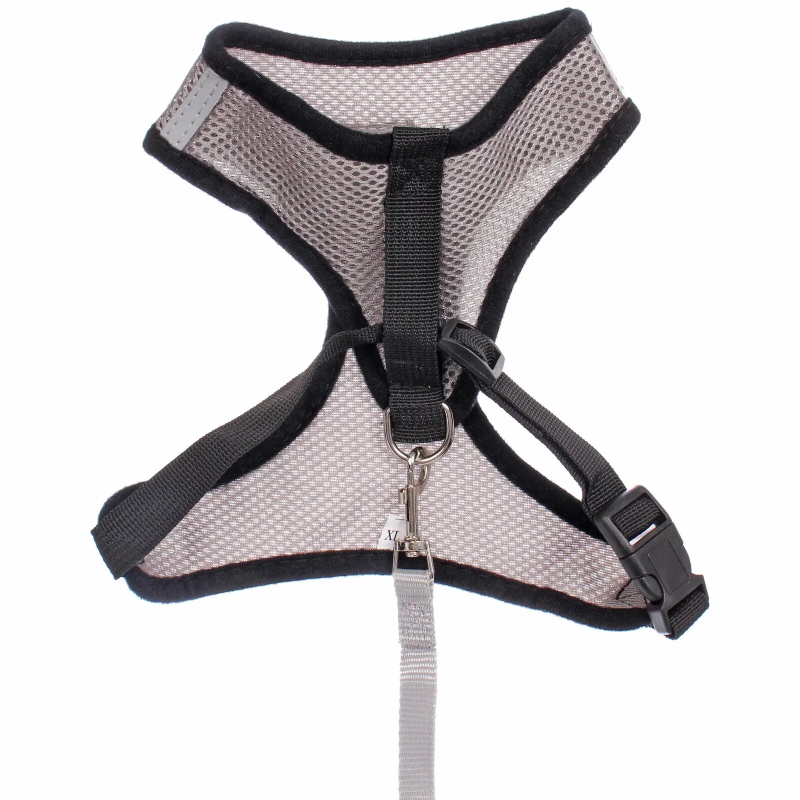 Изображение Шлейка с поводком 118см «Sweet puppy», размер XL, серый, комфорт и безопасность