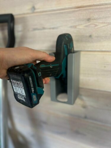 Изображение товара Держатель для шуруповерта и дрели - 1 шт, подвес для шуруповерта серый