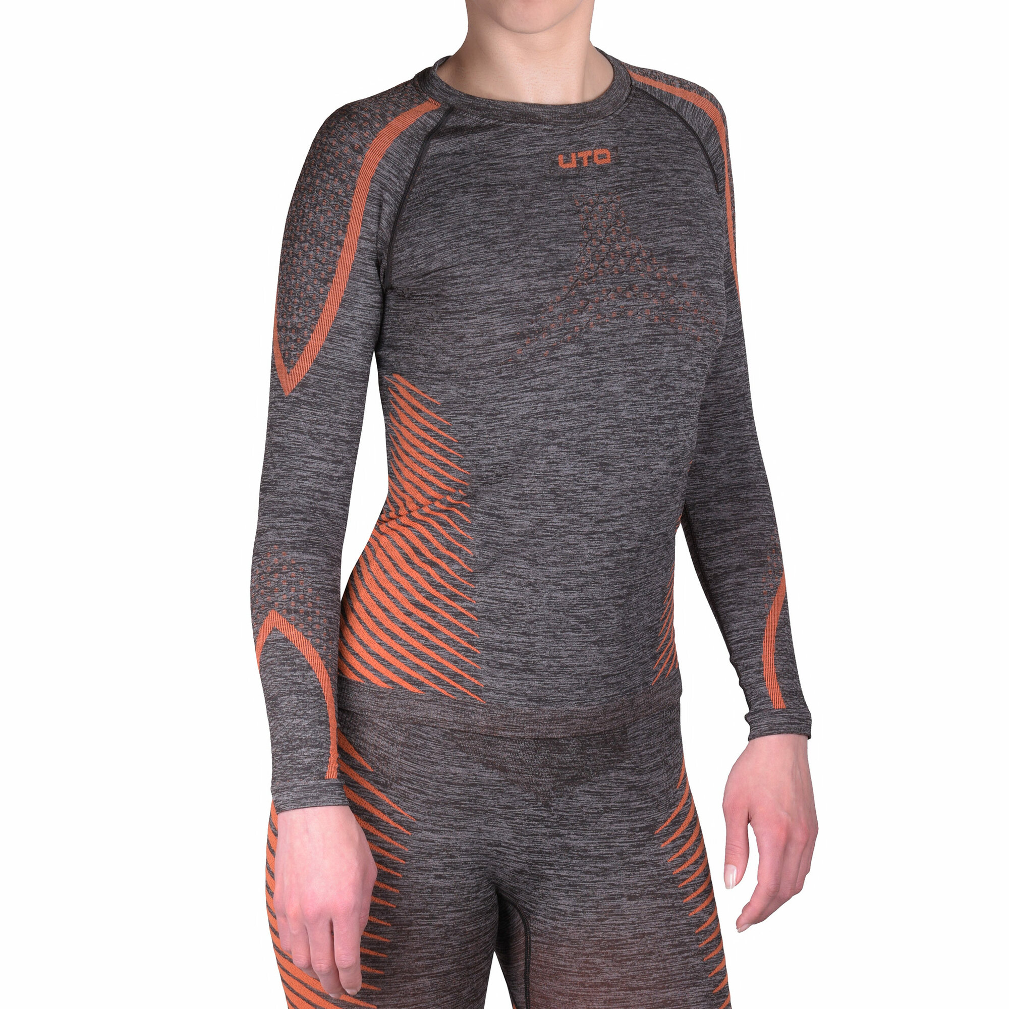 Комплект термобелья UTO Outdoor Sports Without Dyeing W's, размер XL, оранжевый/серый