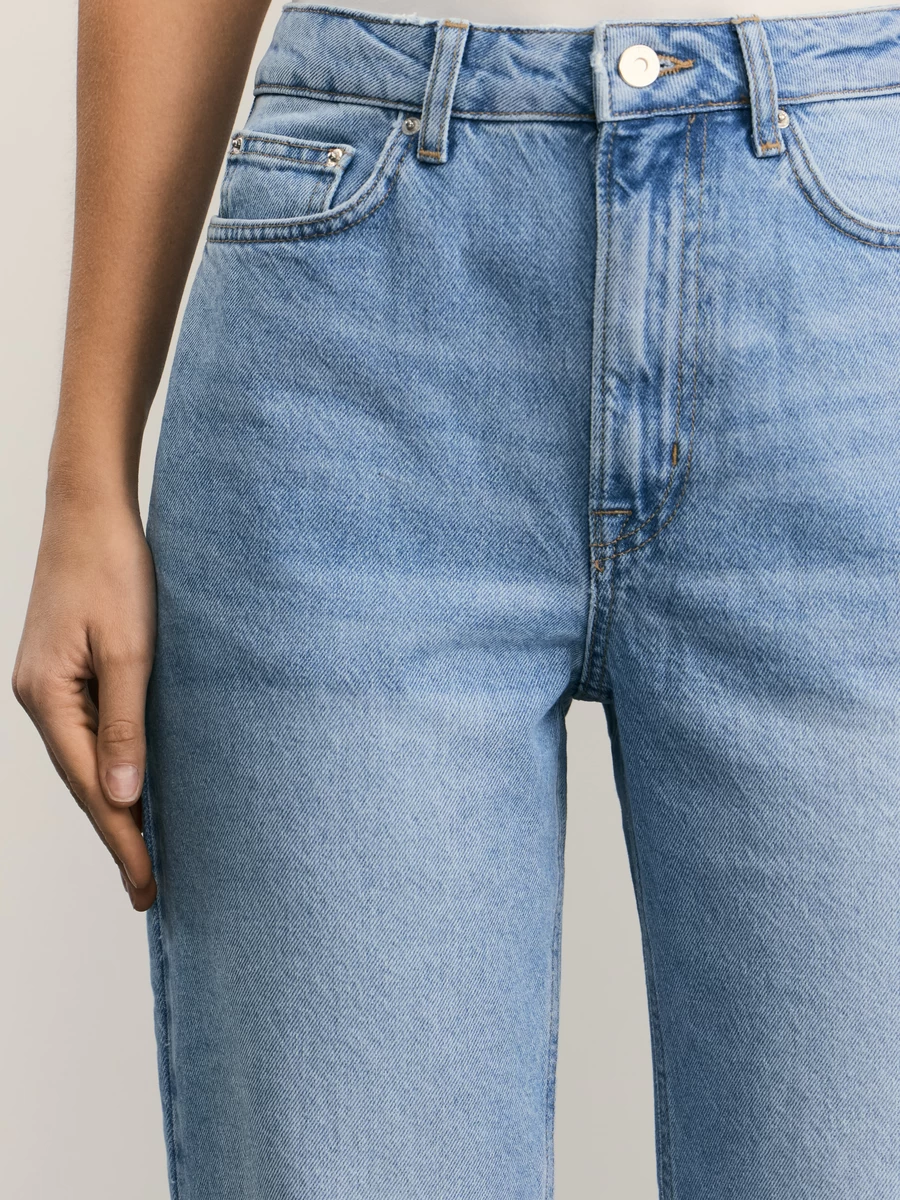 Брюки трубы  1, размер 44, голубой — фото 1