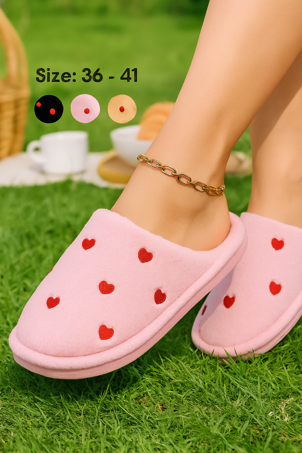 Тапочки size, размер 38, розовая пудра — фото 1