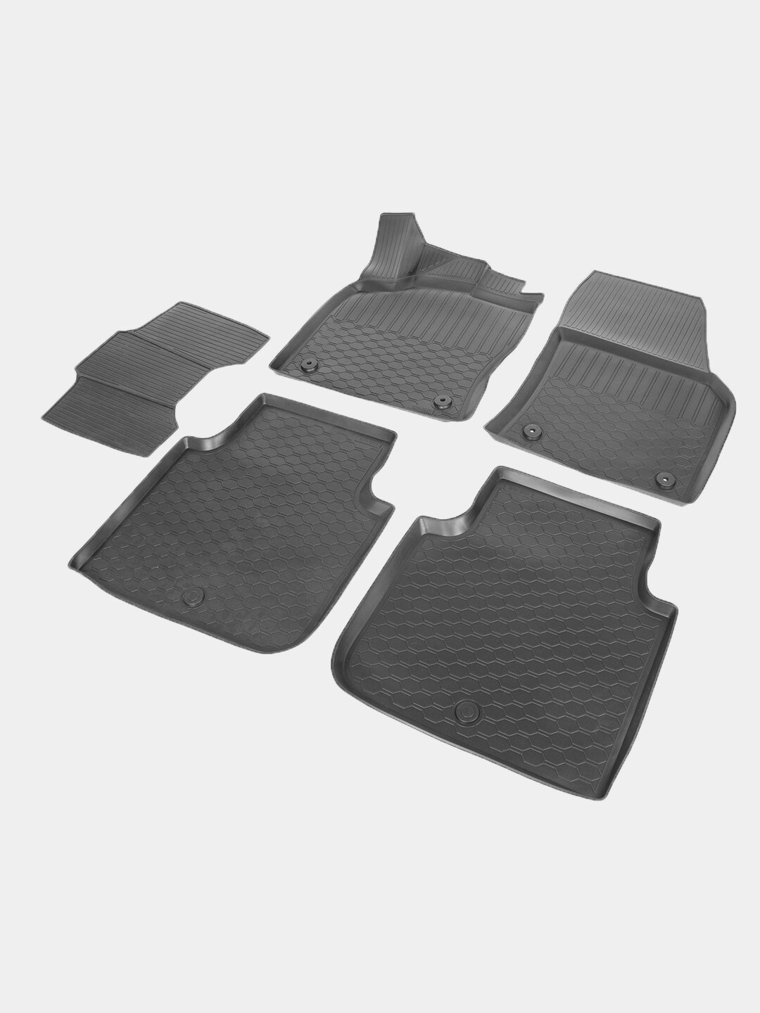 Коврики салона Poliplast Skoda Kodiaq 2017, для салона, с бортиками