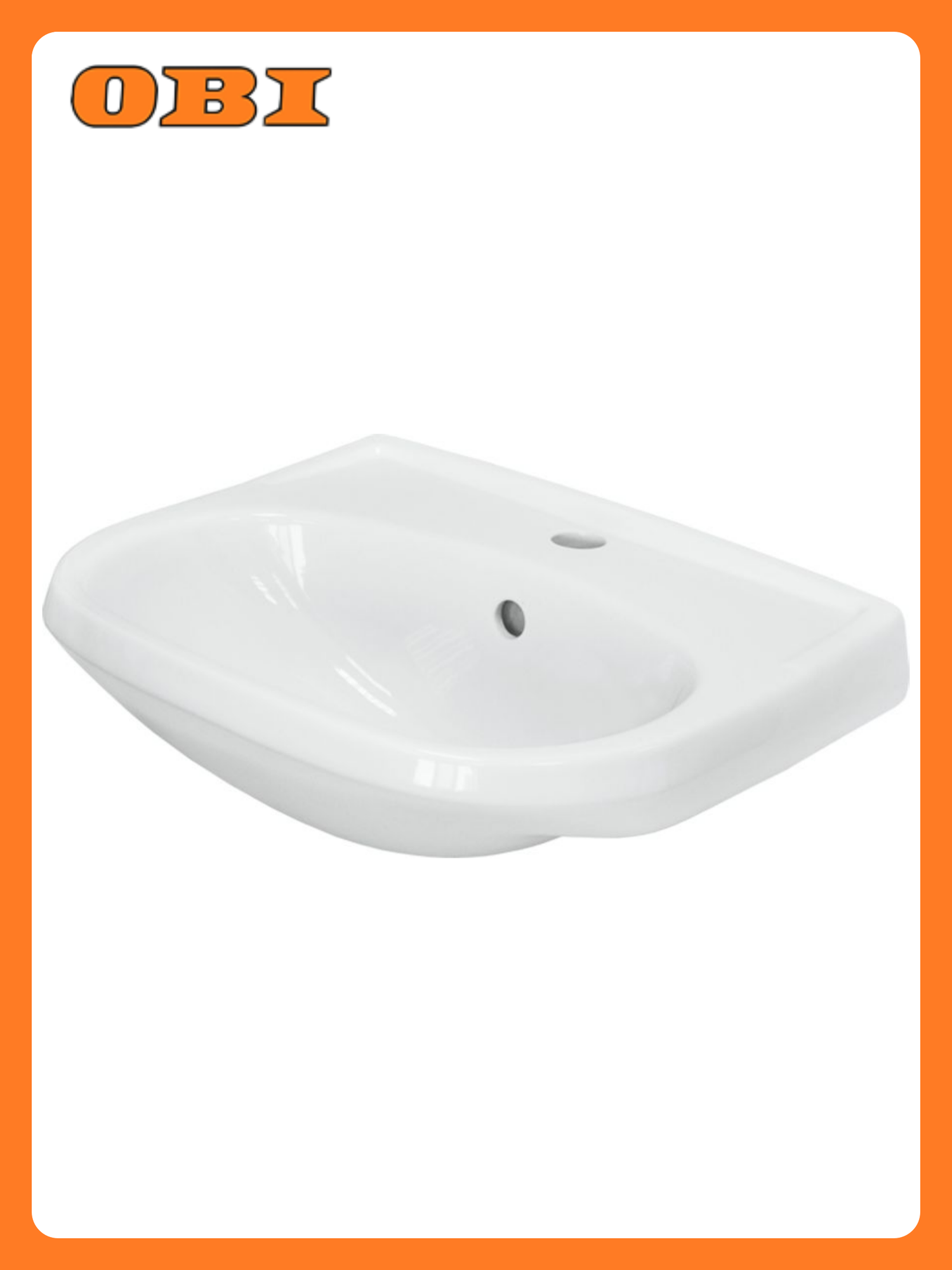 Умывальник Sanita "эталон 55" фарфор белый полукруглая форма