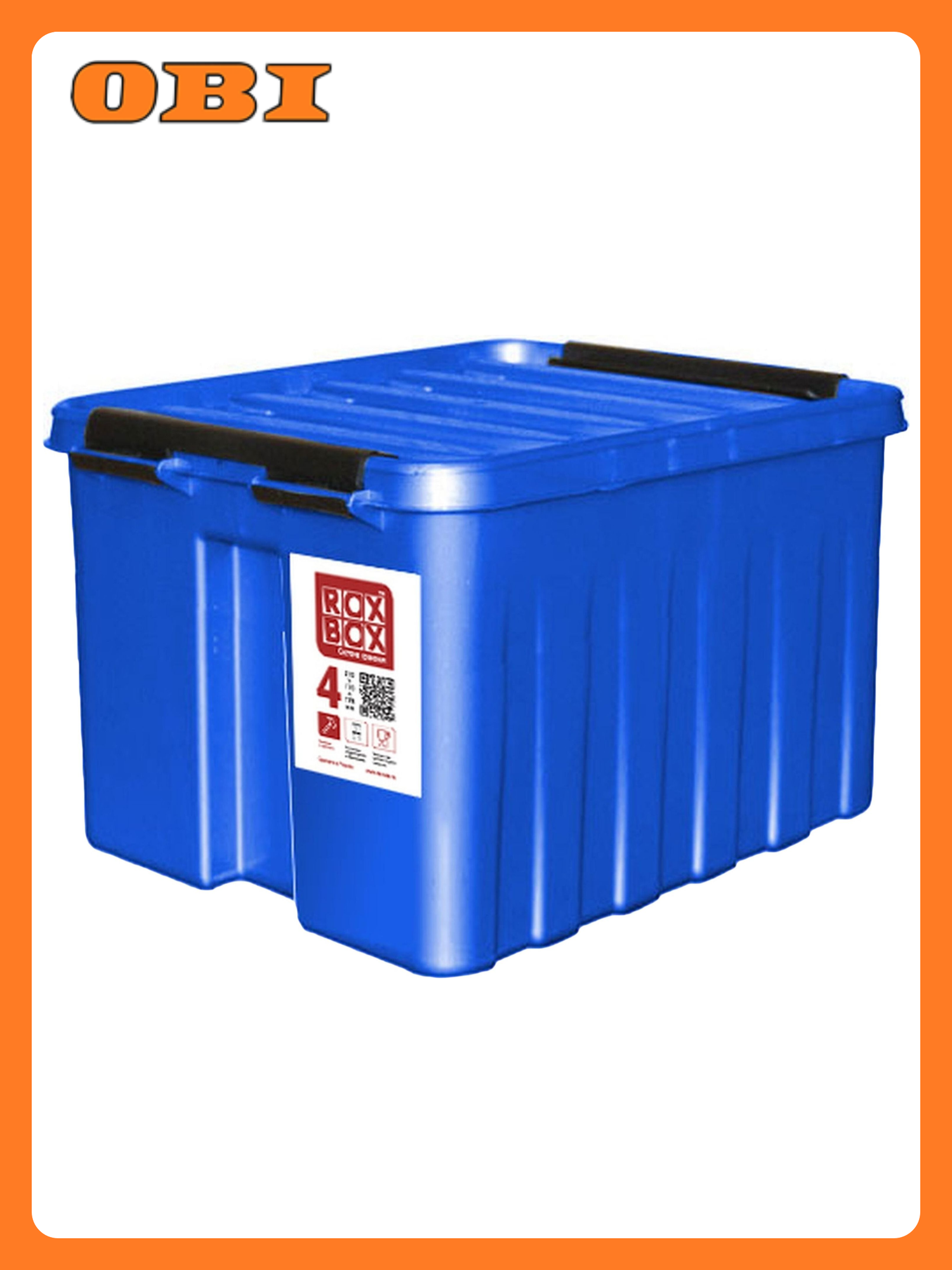 Контейнер для хранения с крышкой ROX-BOX полипропилен синий 175х170х210 мм 45 л