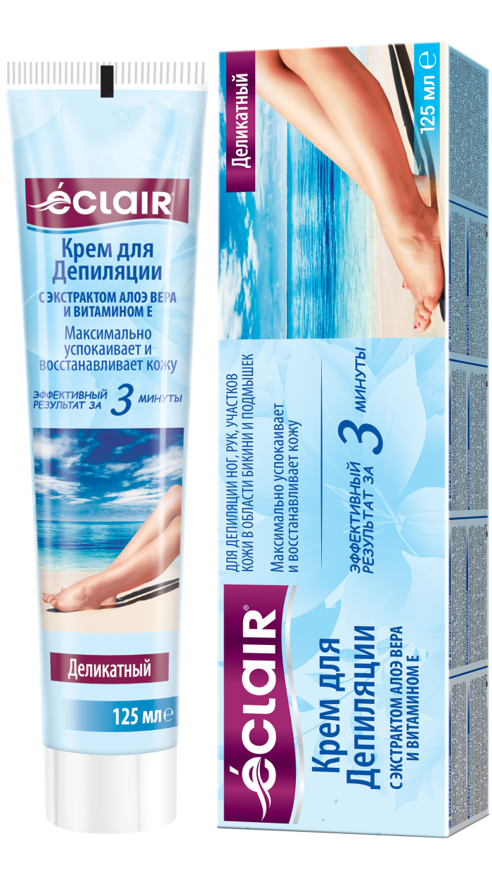Крем для Депиляции "Деликатный" С витамином Е, максимально усокаивает кожу, 125мл