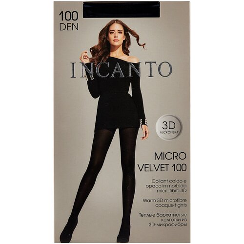 Колготки Incanto Microvelvet, 100 den, размер 4, черный бразильяно incanto inspiration nero m размер