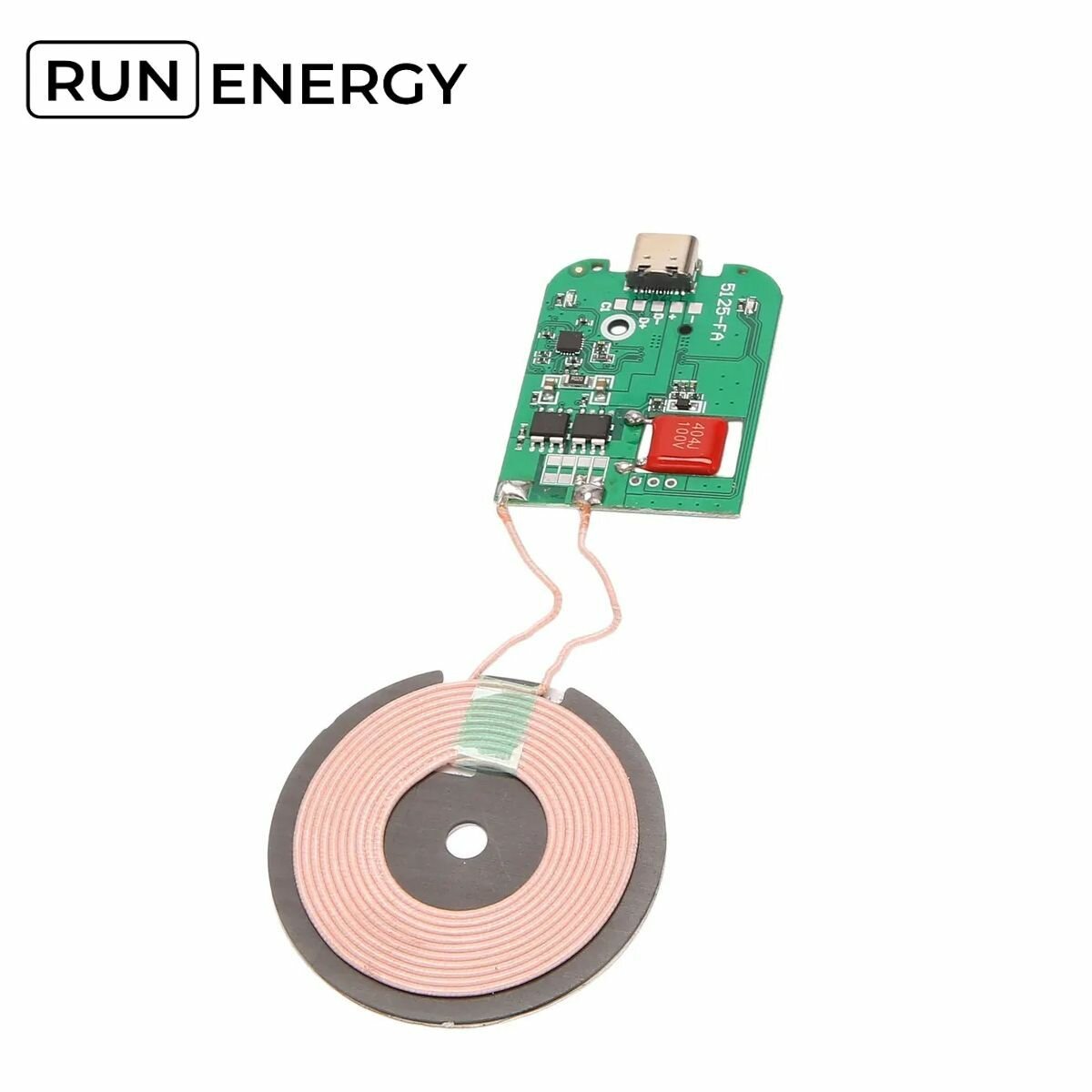 Беспроводное зарядное устройство Run Energy DC 5V 15 Вт Type-C USB