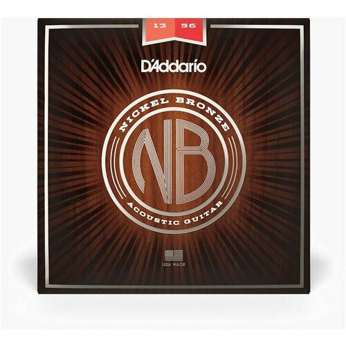 Струны для акустической гитары D'Addario NB1356 Nickel Bronze 13-56 spectrum ashley stacking tray satin nickel medium