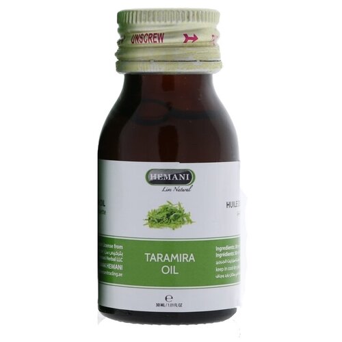 Купить Масло усьмы Хемани (Taramira Oil Hemani) для роста волос, бровей, от облысения, 30 мл., бесцветный, масло