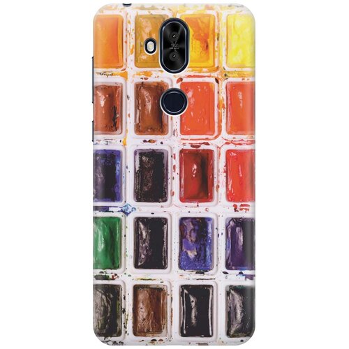 фото Cиликоновый чехол на asus zenfone 5q / 5 lite zc600kl / асус зенфон 5 кью / 5 лайт с принтом "палитра красок" gosso