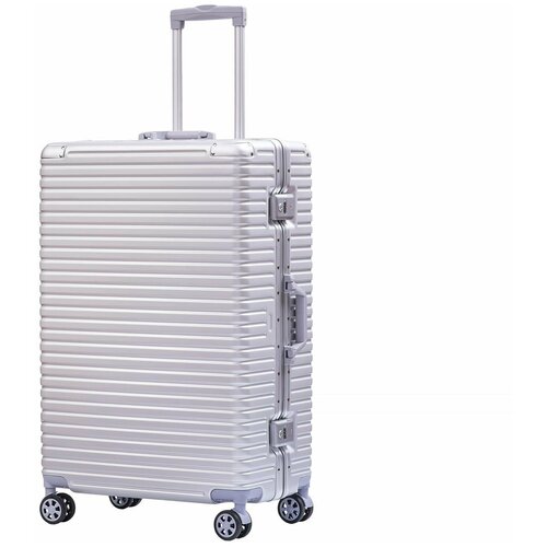 Чемодан treepzon, 45 л, размер S, серебряный чемодан treepzon 45 л размер s серый