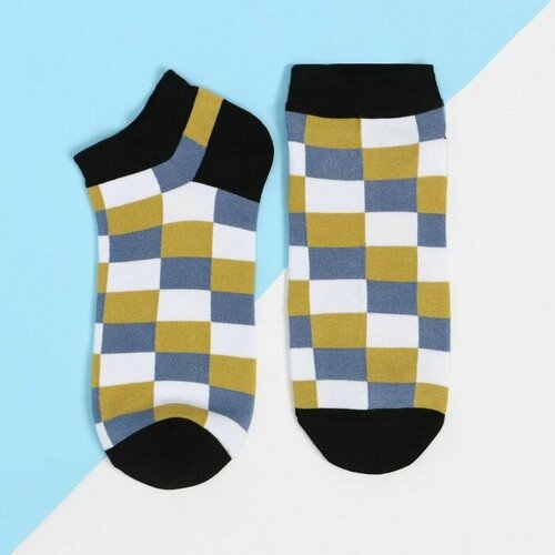 Носки , размер 44, синий, желтый, белый носки kaftan размер 27 29