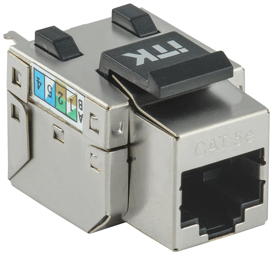 ITK Модуль Keystone Jack кат. 5E FTP 110 IDC 90 град. розет. (CS1-1C5EF-11) Iek - фото №1