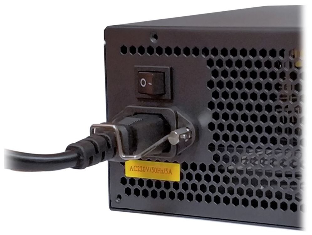 Блок питания ExeGate 450PPE 450W + кабель 220V с защитой от выдергивания черный - фото №2