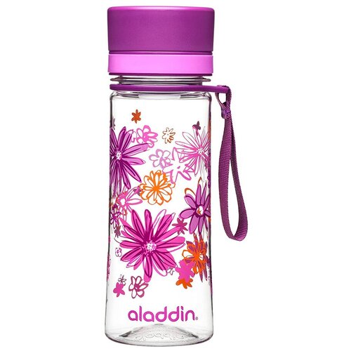 фото Бутылка для воды, aladdin, aveo, 0,35л, с фиолетовым узором