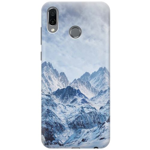 фото Cиликоновый чехол на honor play / хонор плей с принтом "снежные горы" gosso