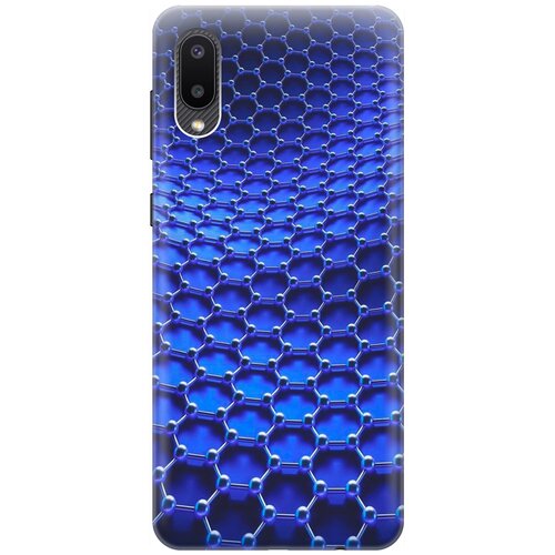 фото Ультратонкий силиконовый чехол-накладка для samsung galaxy a02 с принтом "молекулярная цепь" gosso