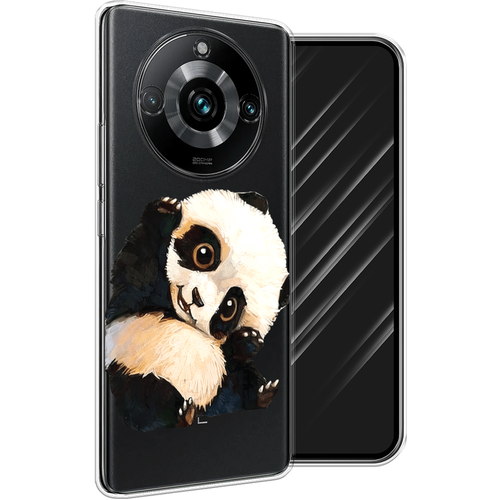 Силиконовый чехол на Realme 11 Pro Plus / Реалми 11 Про Плюс Большеглазая панда, прозрачный силиконовый чехол на realme 9 pro plus реалми 9 про плюс большеглазая панда прозрачный