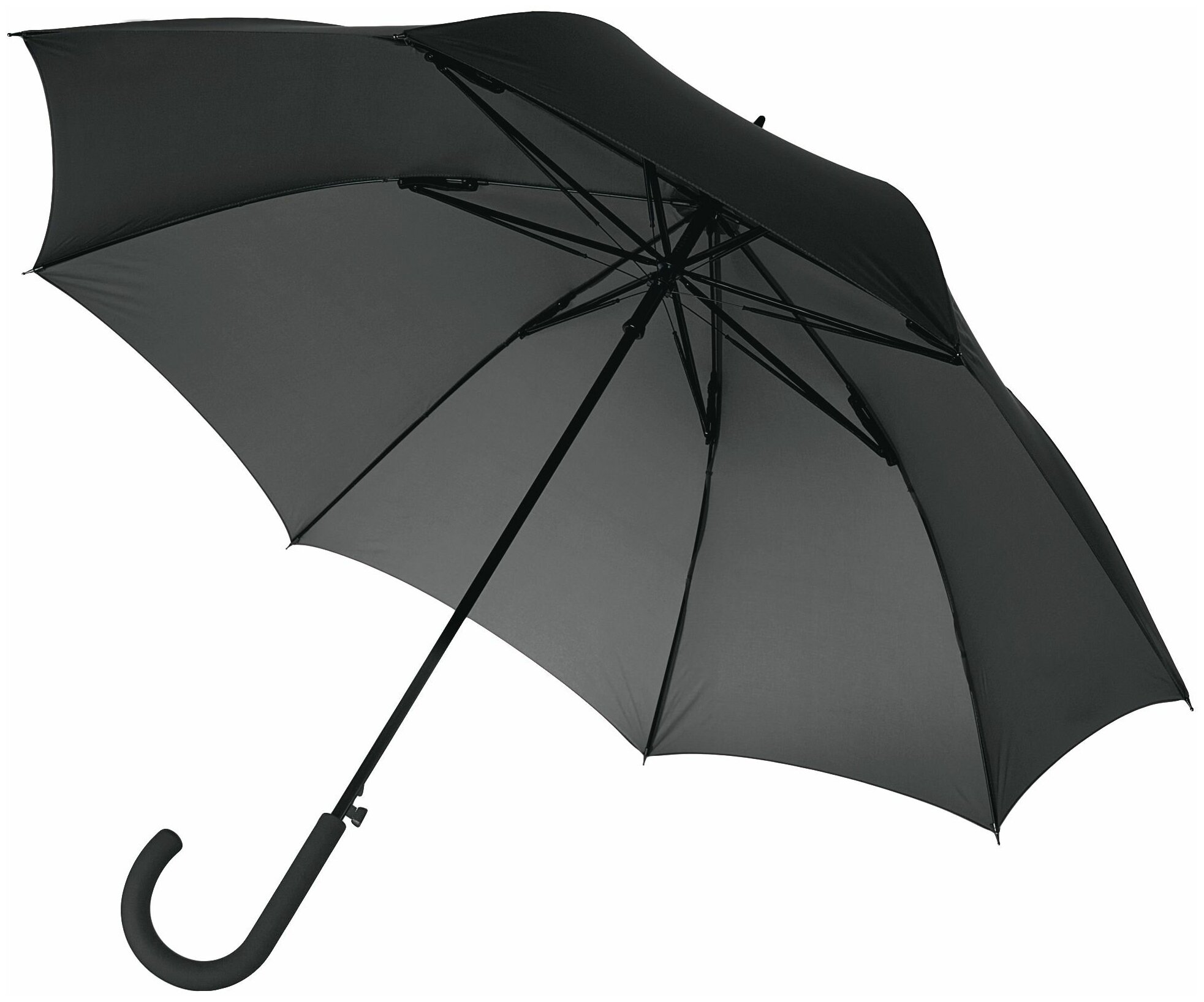 Зонт -трость Wind, с защитой от ветра, черный, 2392.30/15980.30