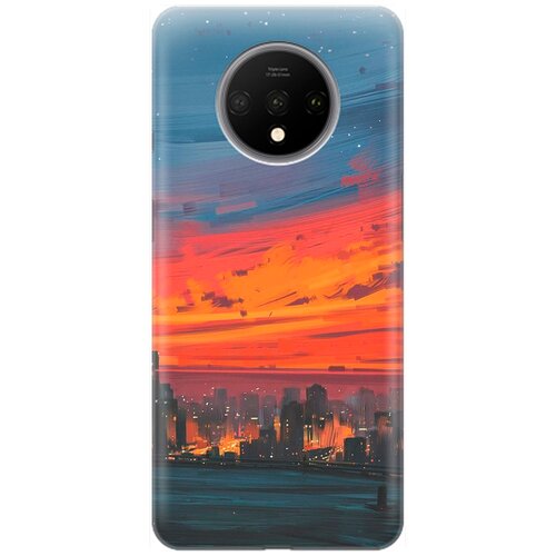 фото Re:pa накладка transparent для oneplus 7t с принтом "ночь и мегаполис"