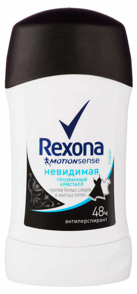 Антиперспирант стик Rexona Прозрачный кристалл, 40 мл, 2 шт