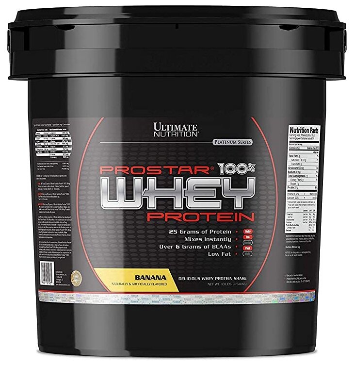 Ultimate Nutrition Prostar 100% Whey Protein 10 lb 4540 г (банан)