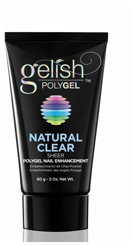 Gelish PolyGel Natural Clear, 60g - прозрачный полигель