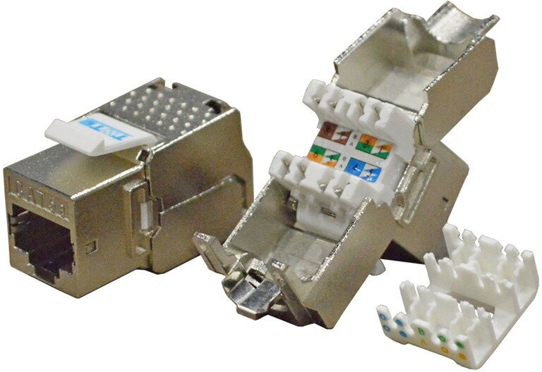 Модуль Keystone RJ45, Cat.6, STP, 180 градусов