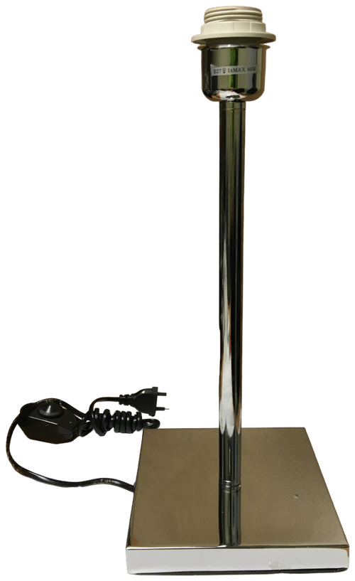Настольная лампа без абажура, основа для настольной лампы, 1Х60ВТХЕ27, хром