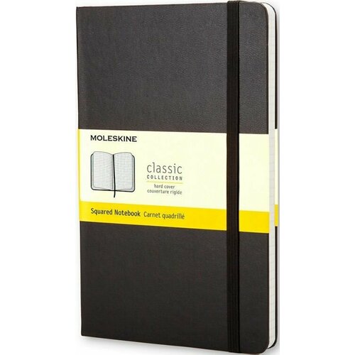 Блокнот Moleskine CLASSIC (QP061) 13х21см, 240стр. в клетку, твердая обложка, черный